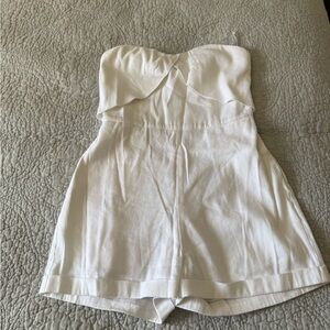 Strapless White Romper
